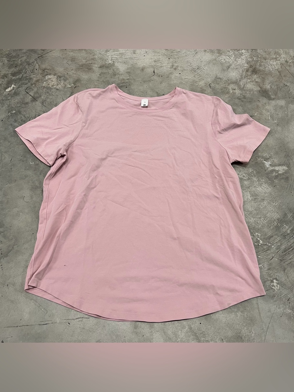 Lululemon Women’s Size 12 Pima Cotton Stretch T Shirt Top Pink
